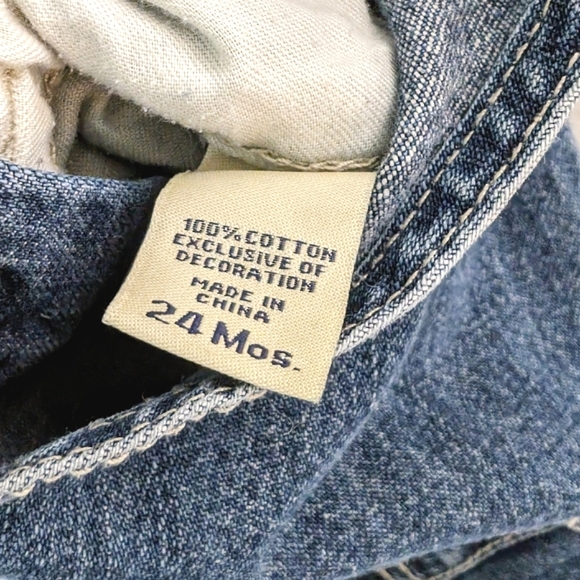 VTG Oshkosh Carpenter Denim Shortalls - 24M - Picture 5 of 6